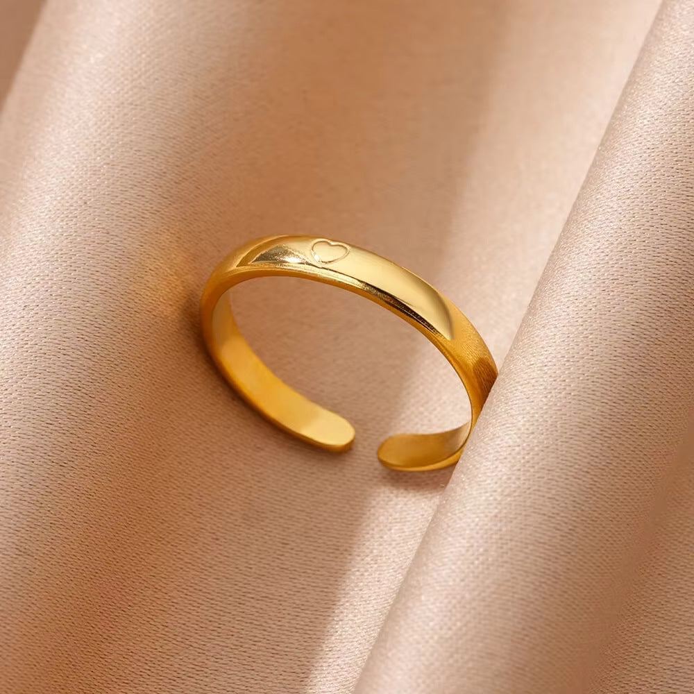 Simple Stainless Steel Trendy Ring For Women - Beauty Accessories