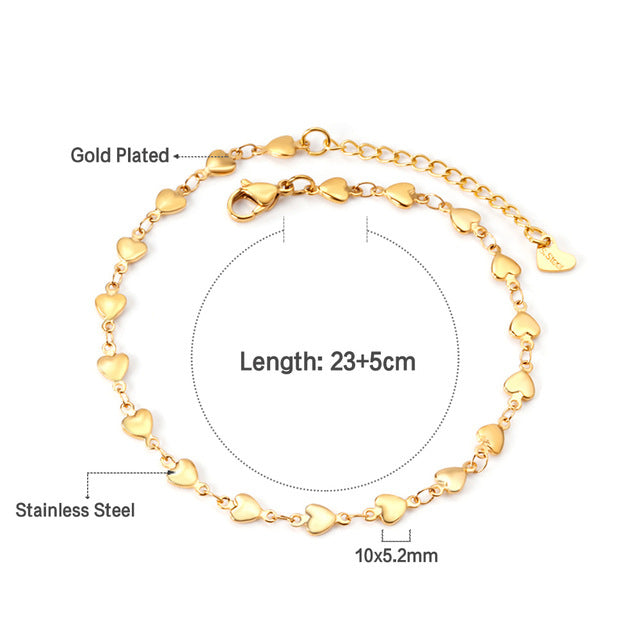 Stainless Steel Anklet Chain Foot Ornaments Female Casual Retro Travel Beach Anklet - Beauty Accessories