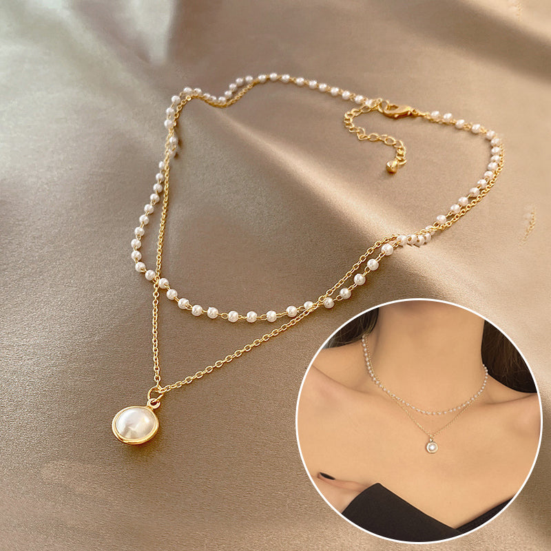 Summer Double-layer Pearls Necklace - Beauty Accessories