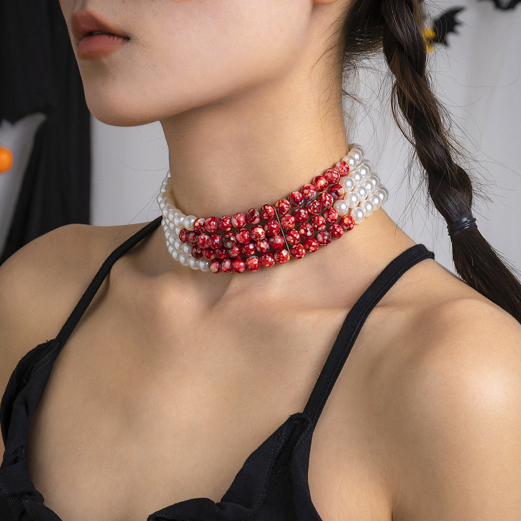Women's Fashion Gothic Pearl Necklace - Beauty Accessories