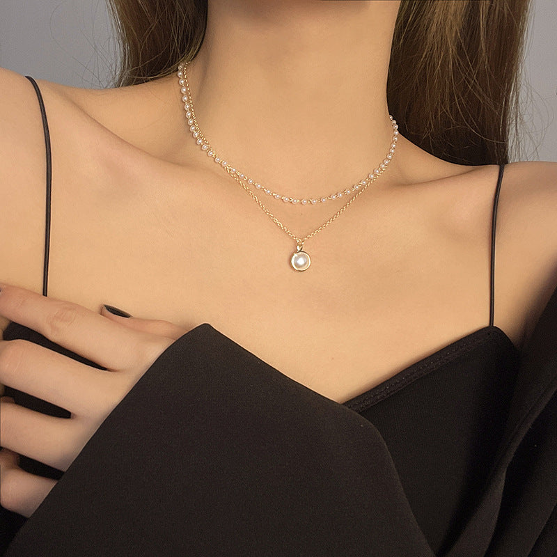 Summer Double-layer Pearls Necklace - Beauty Accessories