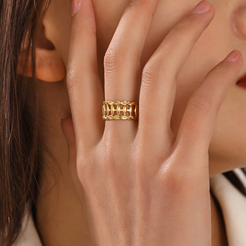 Adjustable Shaped Popular Stainless Steel Ring For Women - Beauty Accessories