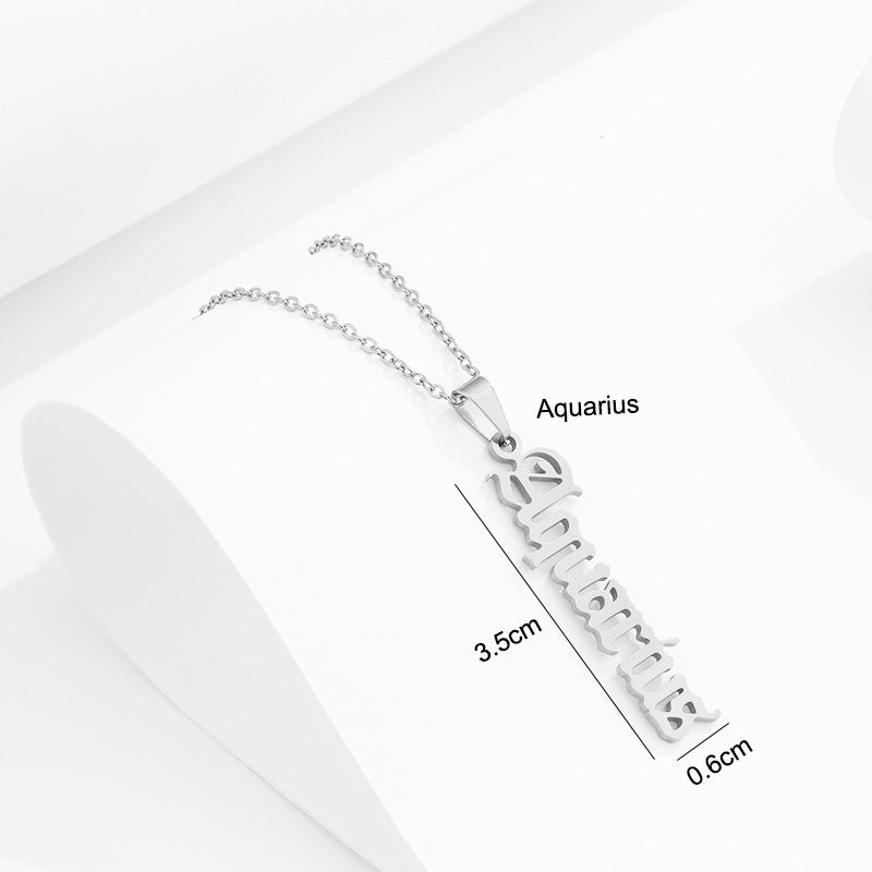Stainless Steel Zodiac Necklace - Beauty Accessories