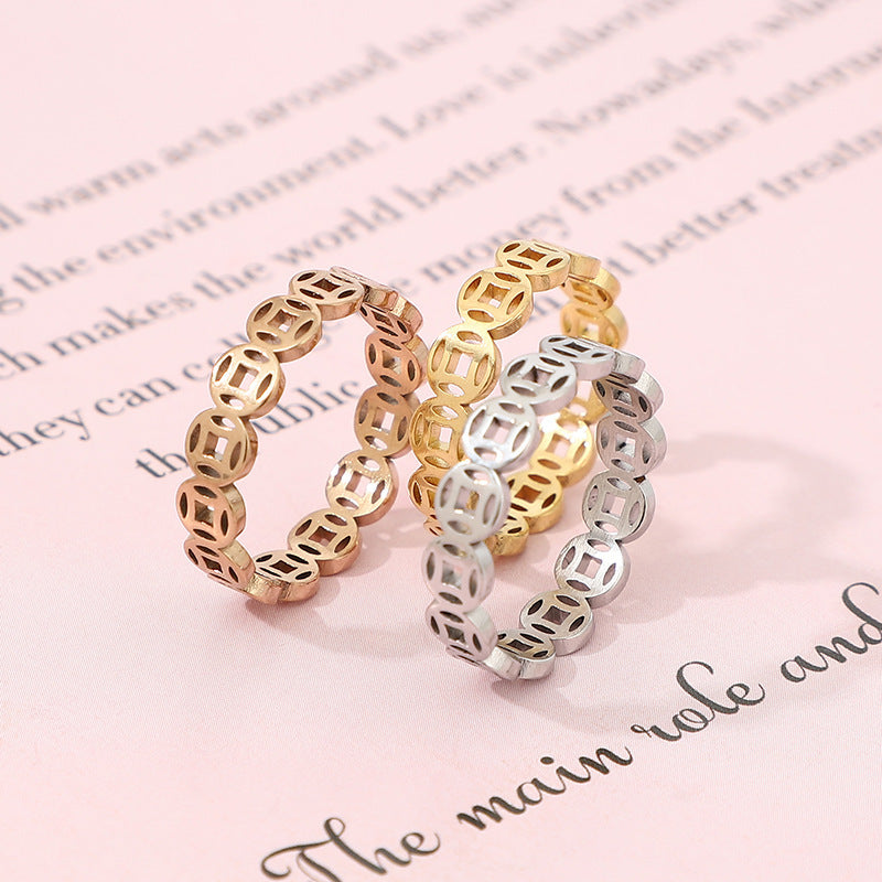Stainless Steel Lucky Ring - Beauty Accessories