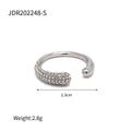 Stainless Steel Zircon Ring - Beauty Accessories