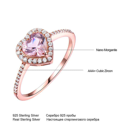 Adeline morganite silver ring, detail view