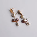Lavender Natural Baroque & Shaped Pearl Earrings - Beauty Accessories