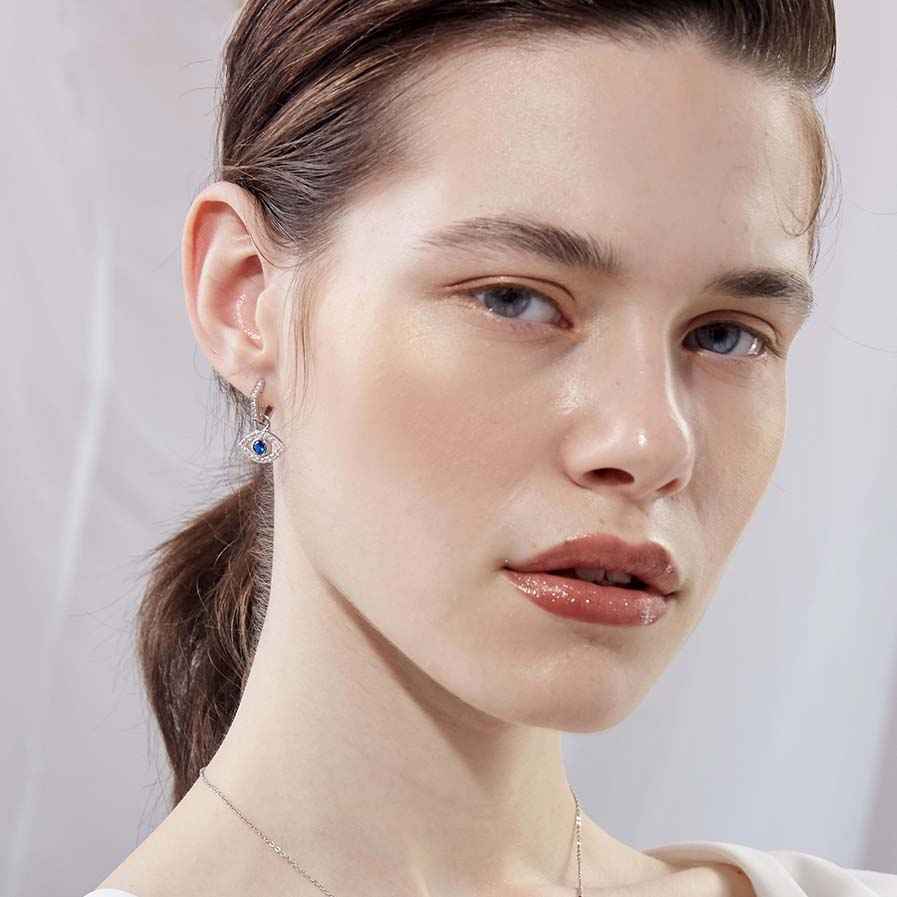 Liora — Sterling Silver Crystal Earrings