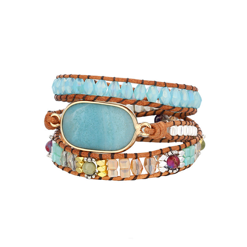 Natural Stone Hand Woven Bracelet - Beauty Accessories