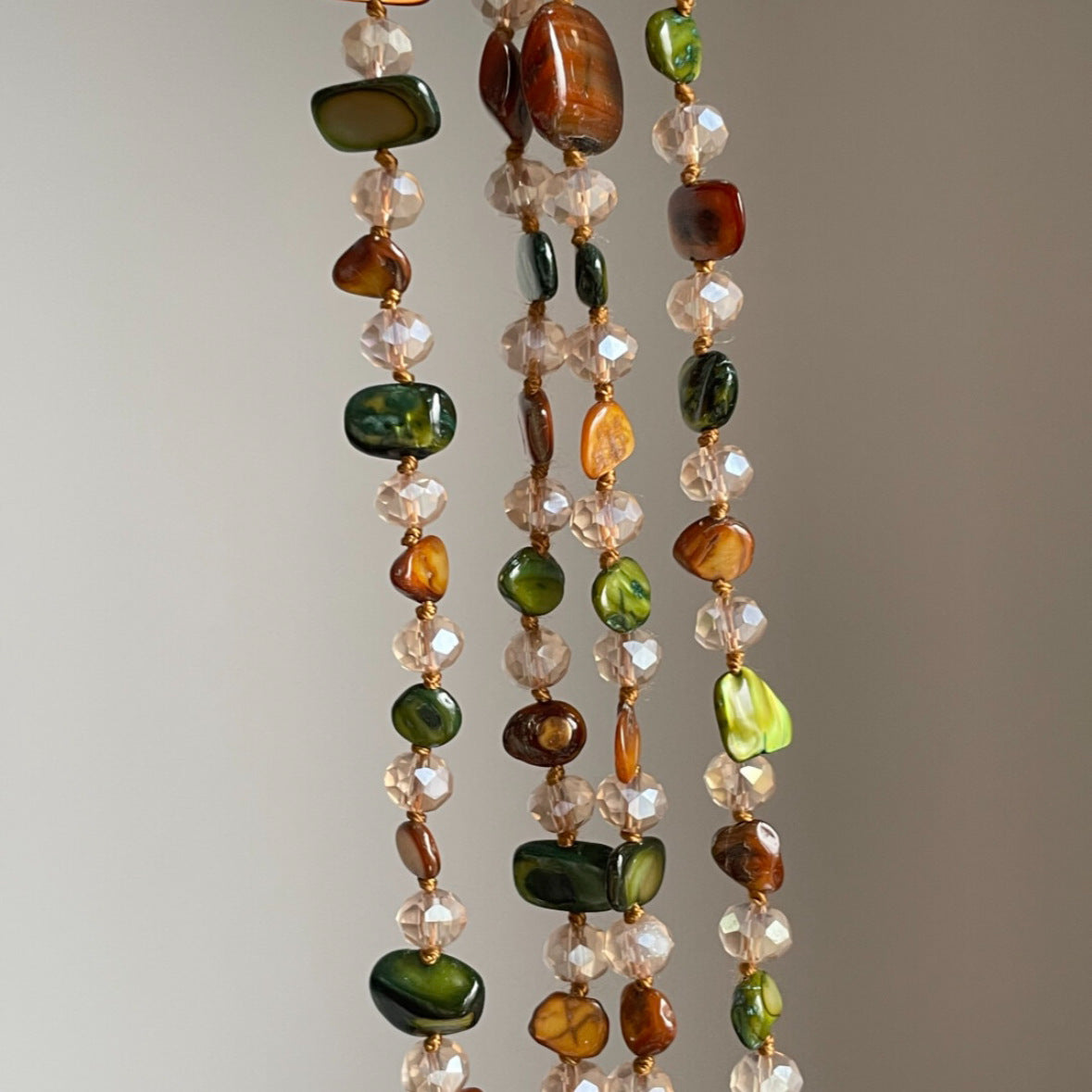 Bohemian Colored Shell Bead Double Layered Necklace - Beauty Accessories