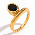 Minimalist Niche Personality Stainless Steel 18K Ring For Women
