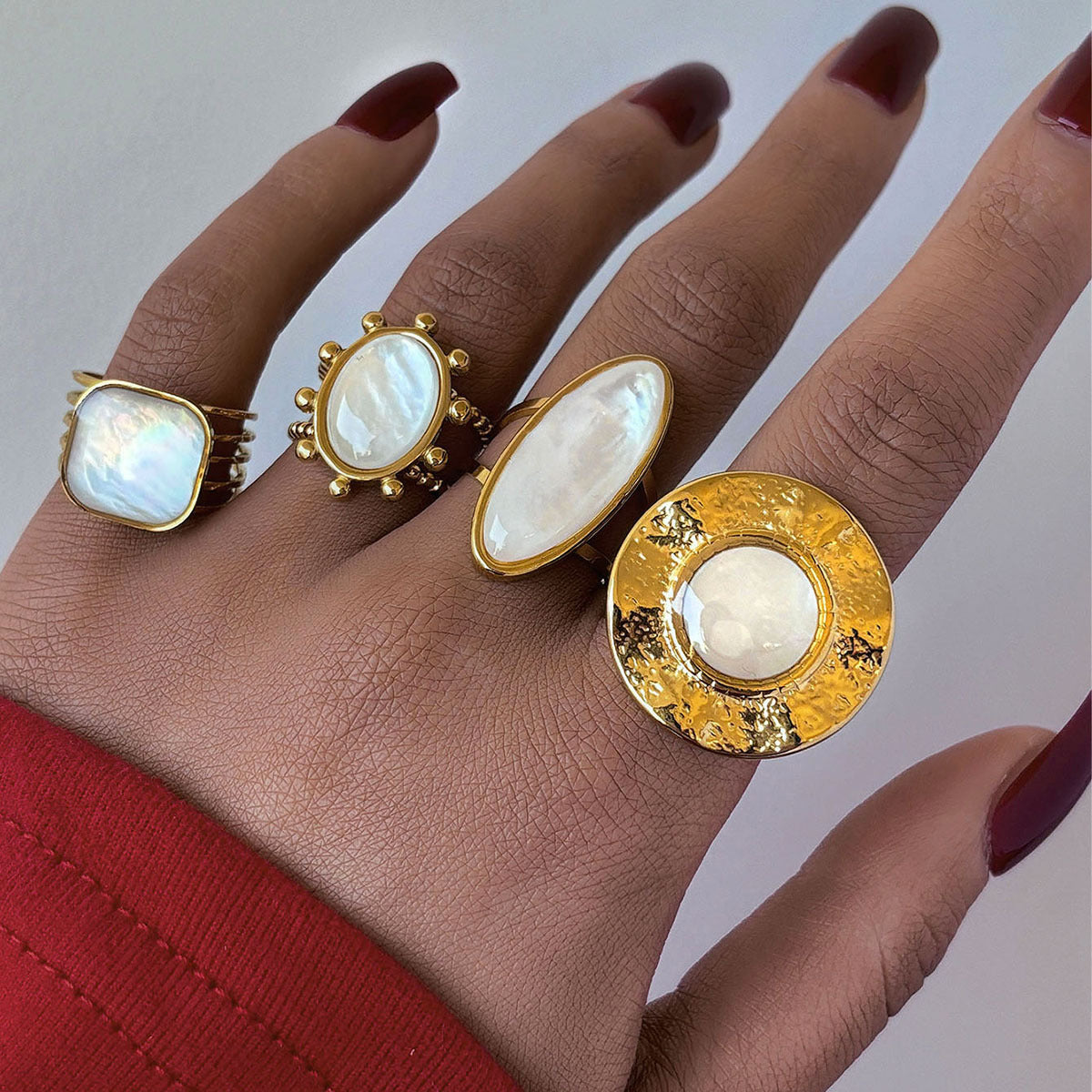 Summer Minimalist Stylish Stainless Steel Shell Ring - Beauty Accessories