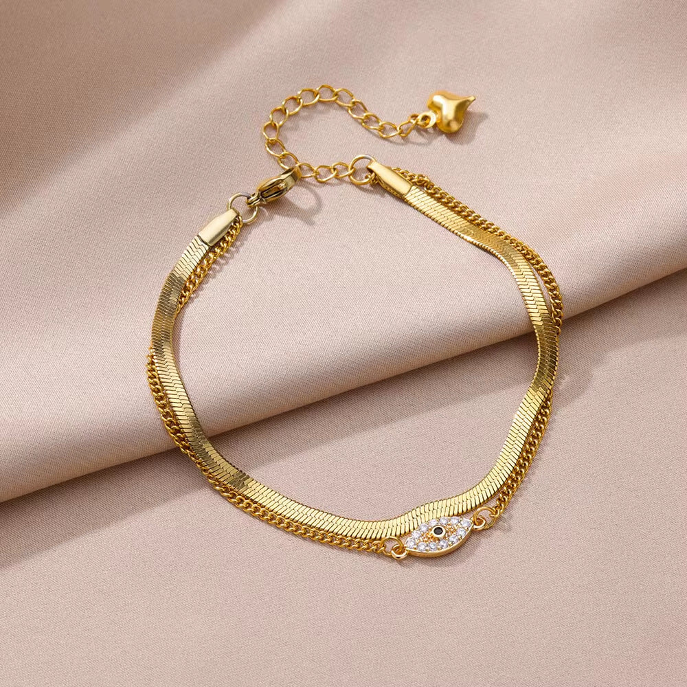 Tassel Anklet Gold Stainless Steel Waterproof Adjustable - Beauty Accessories