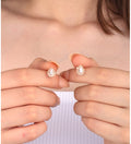 925 Sterling Silver White Stone Teardrop Earrings - Beauty Accessories