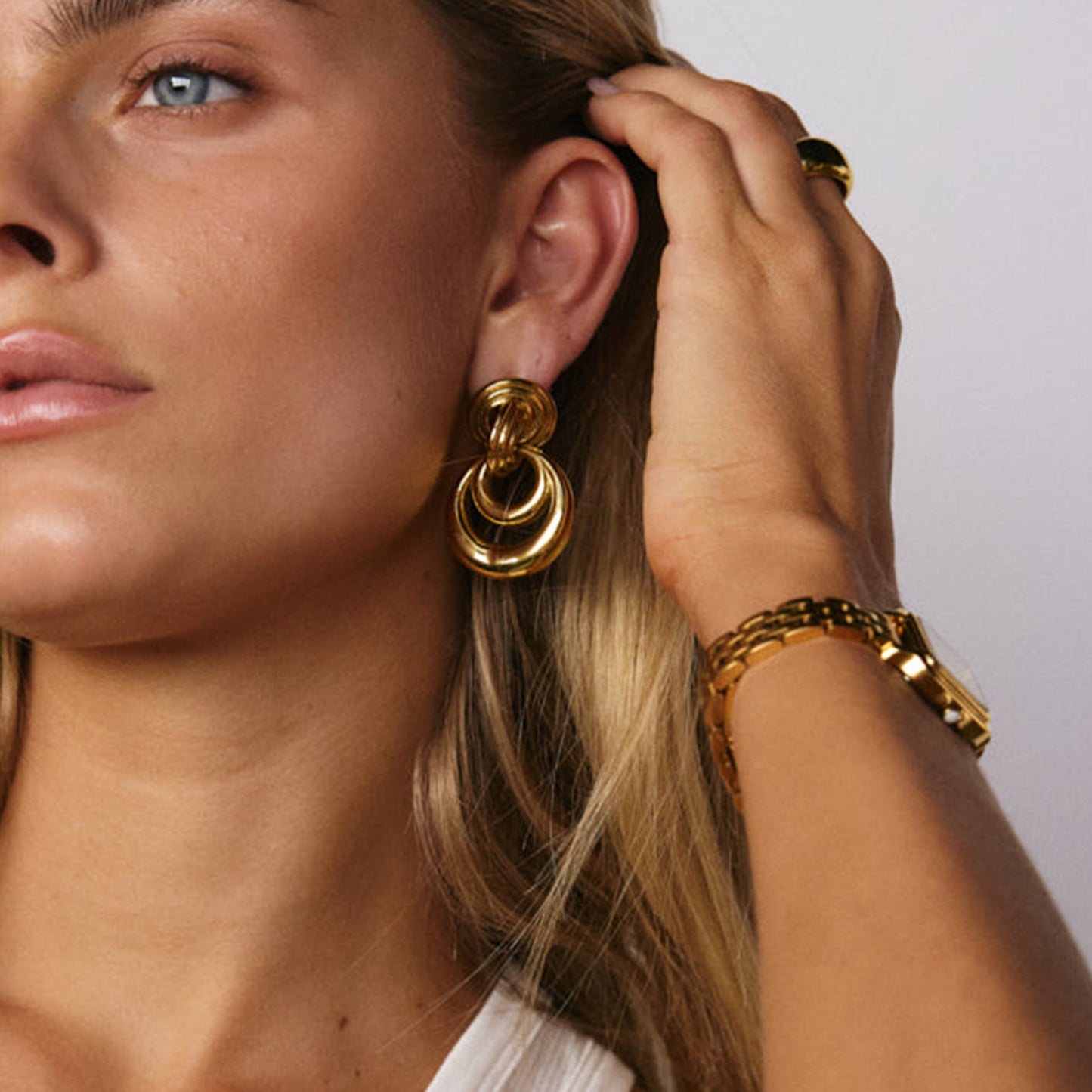 Stainless Steel Earrings Niche Earrings Titanium Steel Ornament - Beauty Accessories