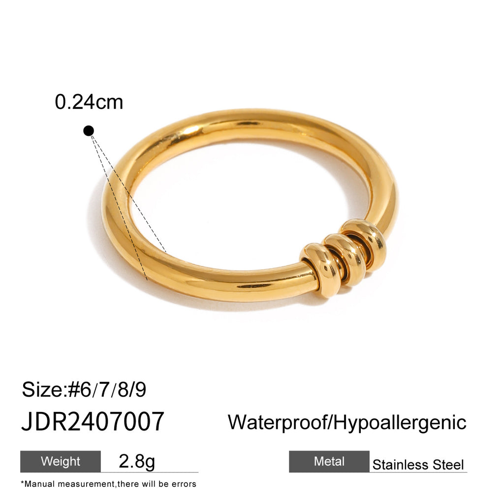 Stainless Steel Ring Women Niche Design Finger Bracelet - Beauty Accessories