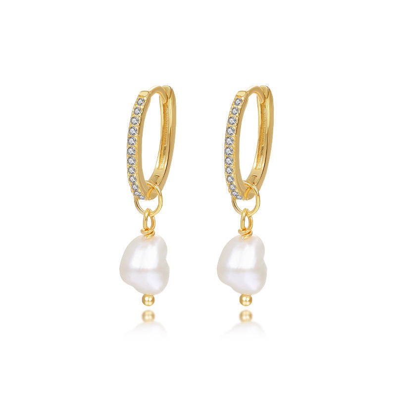 S925 Sterling Silver earrings Light Luxury Ball Bead - Beauty Accessories