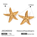 Serene Gold Starfish Earrings - Beauty Accessories