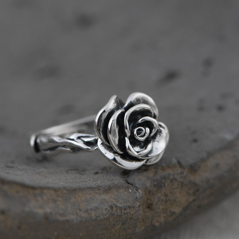 S925 Silver Vintage Thai Silver Craftsmanship Ring - Beauty Accessories