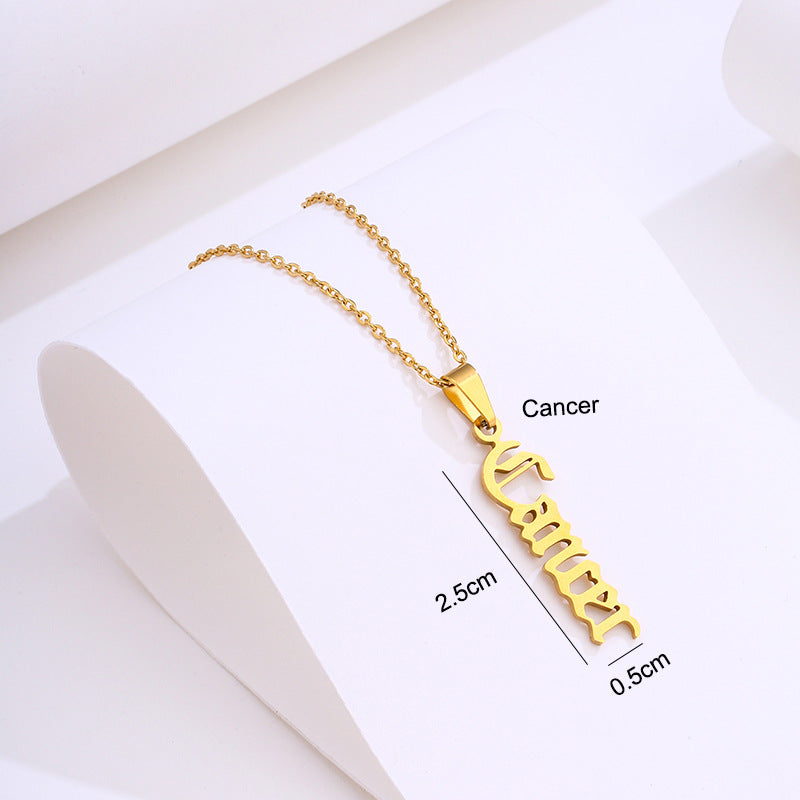 Stainless Steel Zodiac Necklace - Beauty Accessories