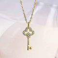 925 Sterling Silver Key Clavicle Necklace