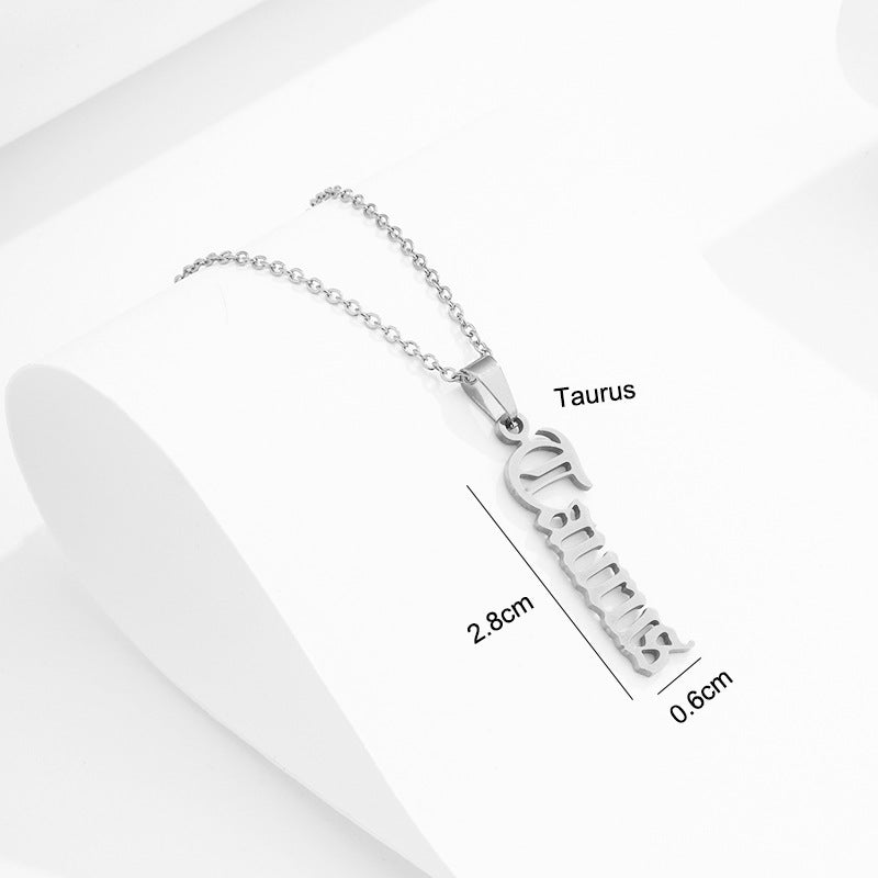 Stainless Steel Zodiac Necklace - Beauty Accessories