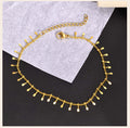 Anklet Stainless Steel Ring Tassel Anklet Bohemian Beach Foot Ornaments - Beauty Accessories