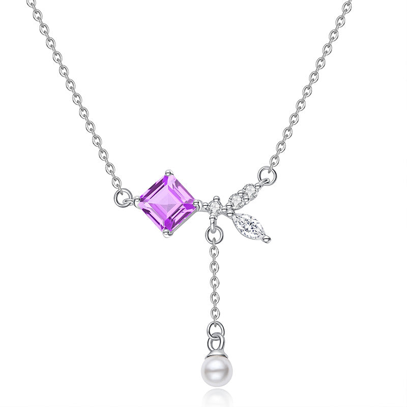 Natural Crystal Topaz Sterling Silver Necklace - Beauty Accessories