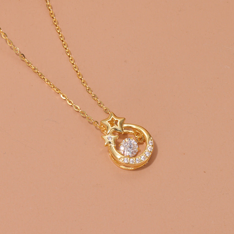 Pulsatile Heart Pendant S925 Silver Necklace Female Clavicle Chain - Beauty Accessories