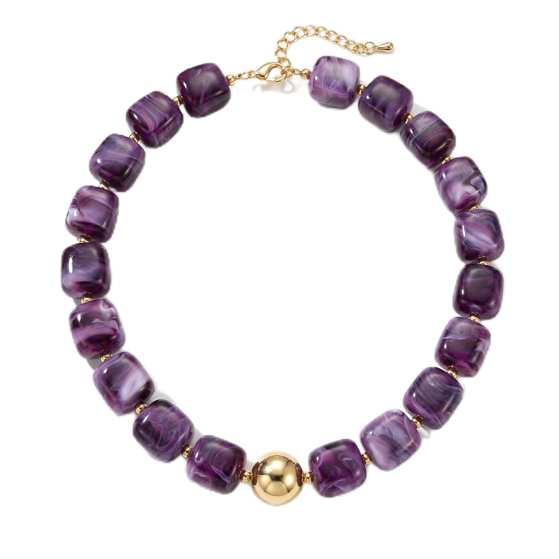 Bohemian Resin Bead Necklace - Beauty Accessories