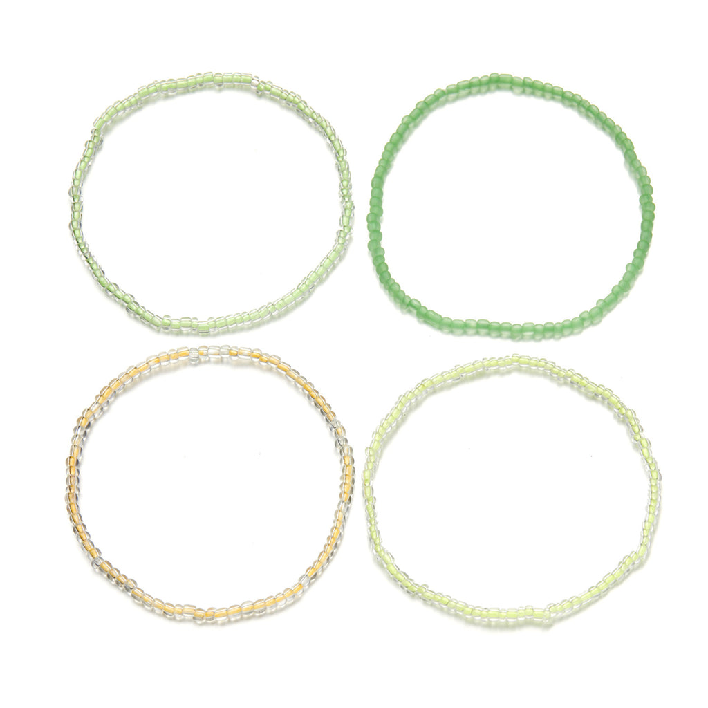 Luminous Bead Colored Beaded Anklet Bracelet - Beauty Accessories