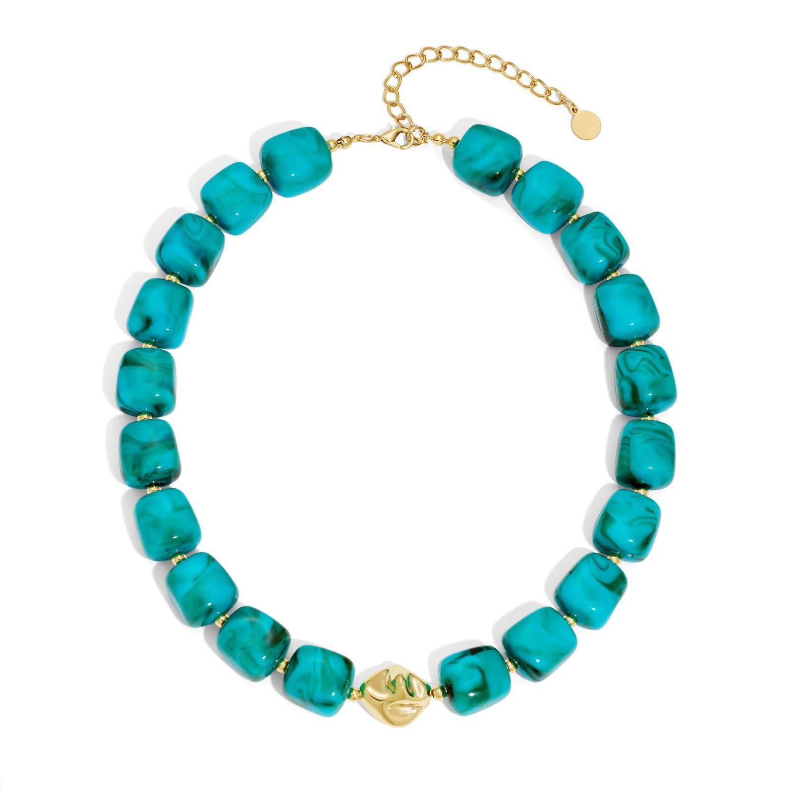Bohemian Resin Bead Necklace - Beauty Accessories