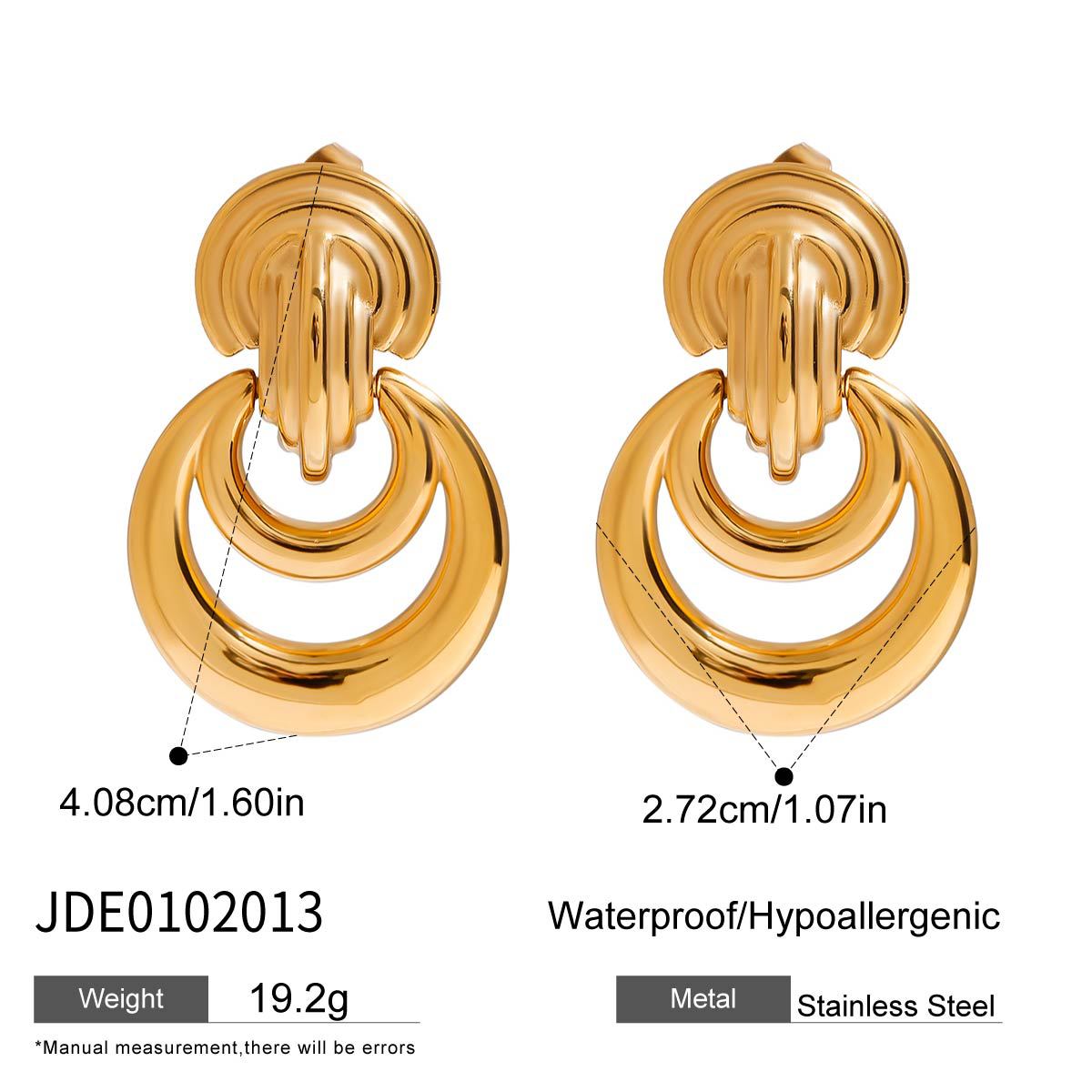 Stainless Steel Earrings Niche Earrings Titanium Steel Ornament - Beauty Accessories