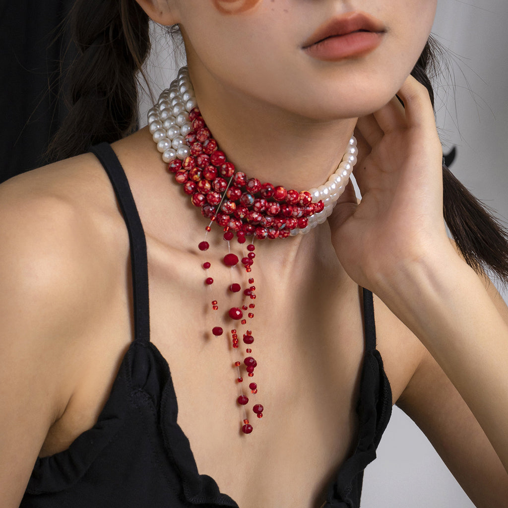 Women's Fashion Gothic Pearl Necklace - Beauty Accessories