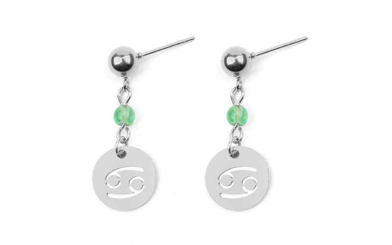 Stainless Steel Twelve Constellation Earrings - Beauty Accessories