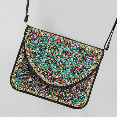 Bohemian Style Bag Bead Ethnic Style Satchel Shell - Beauty Accessories