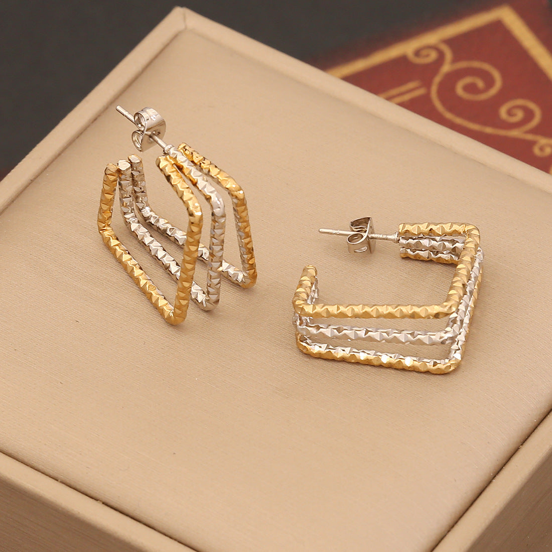 Personalized Linear Stainless Steel Earrings - Beauty Accessories