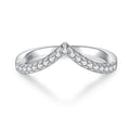 S925 Sterling Silver Platinum-plated Band Ring - Beauty Accessories