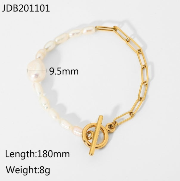 Ins Fashion Stainless Steel Chain Bracelet 18K Gold Plated