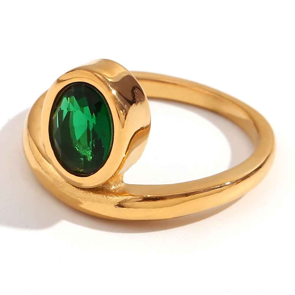 Minimalist Niche Personality Stainless Steel 18K Ring For Women - Beauty Accessories