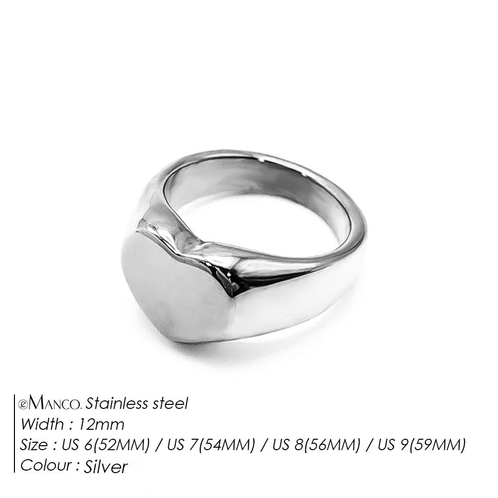 European And American Fashion Stainless Steel Ring For Women - Beauty Accessories