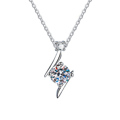 S925 Sterling Silver Necklace Moissanite Clavicle Chain - Beauty Accessories