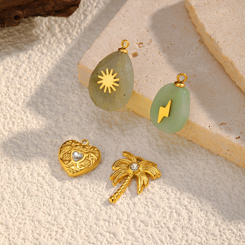 Stainless Steel Coconut Tree Pendant - Beauty Accessories