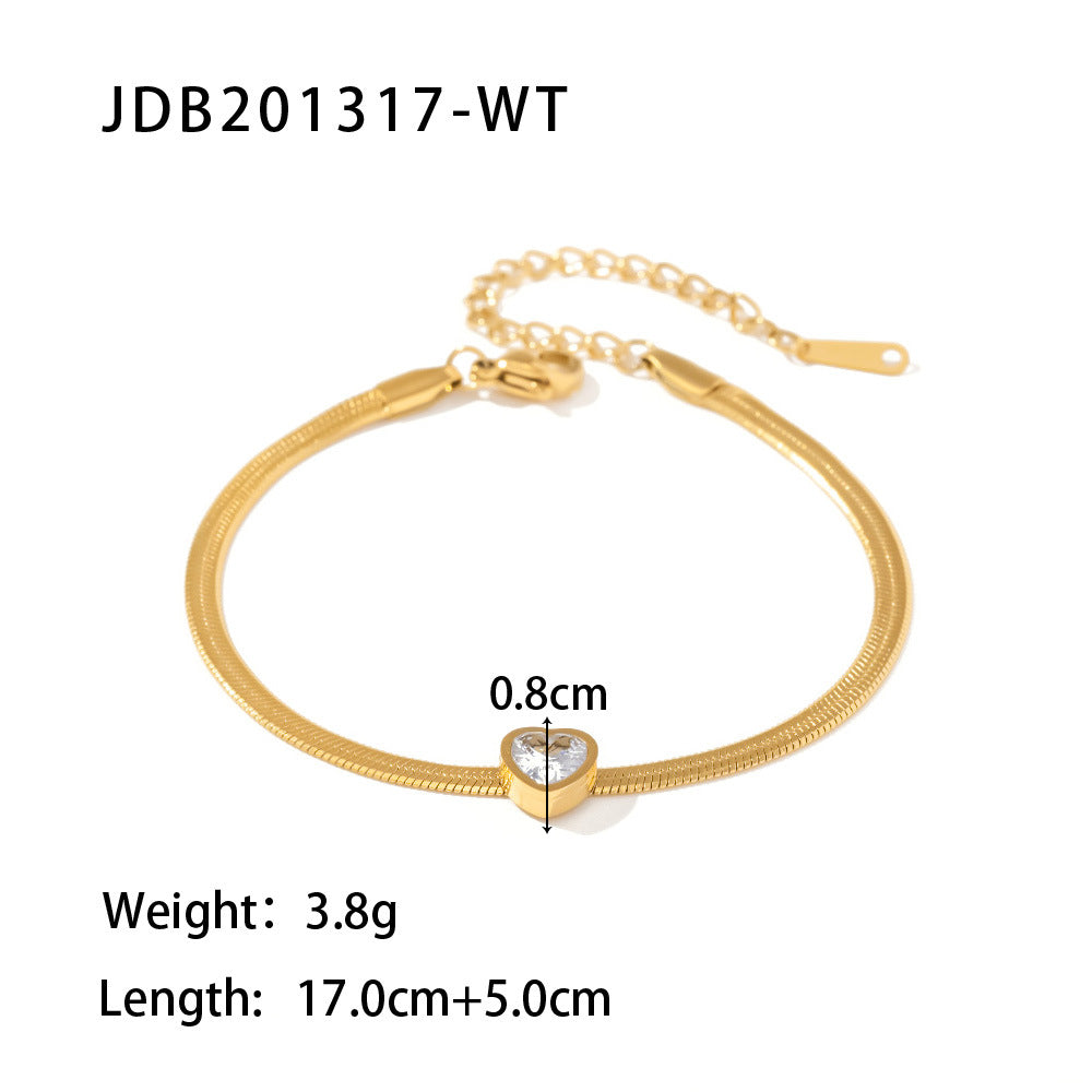French-style 18K Gold-plated Stainless Steel Bracelet - Beauty Accessories