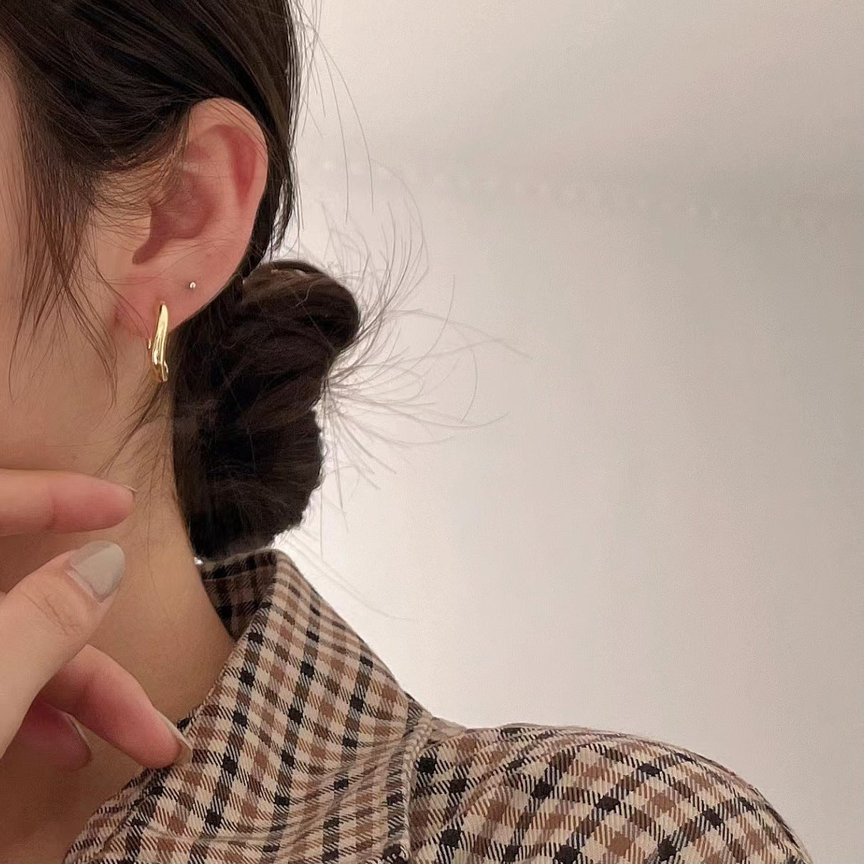 Sterling Silver Earring Jewelry Minimalist Personality - Beauty Accessories