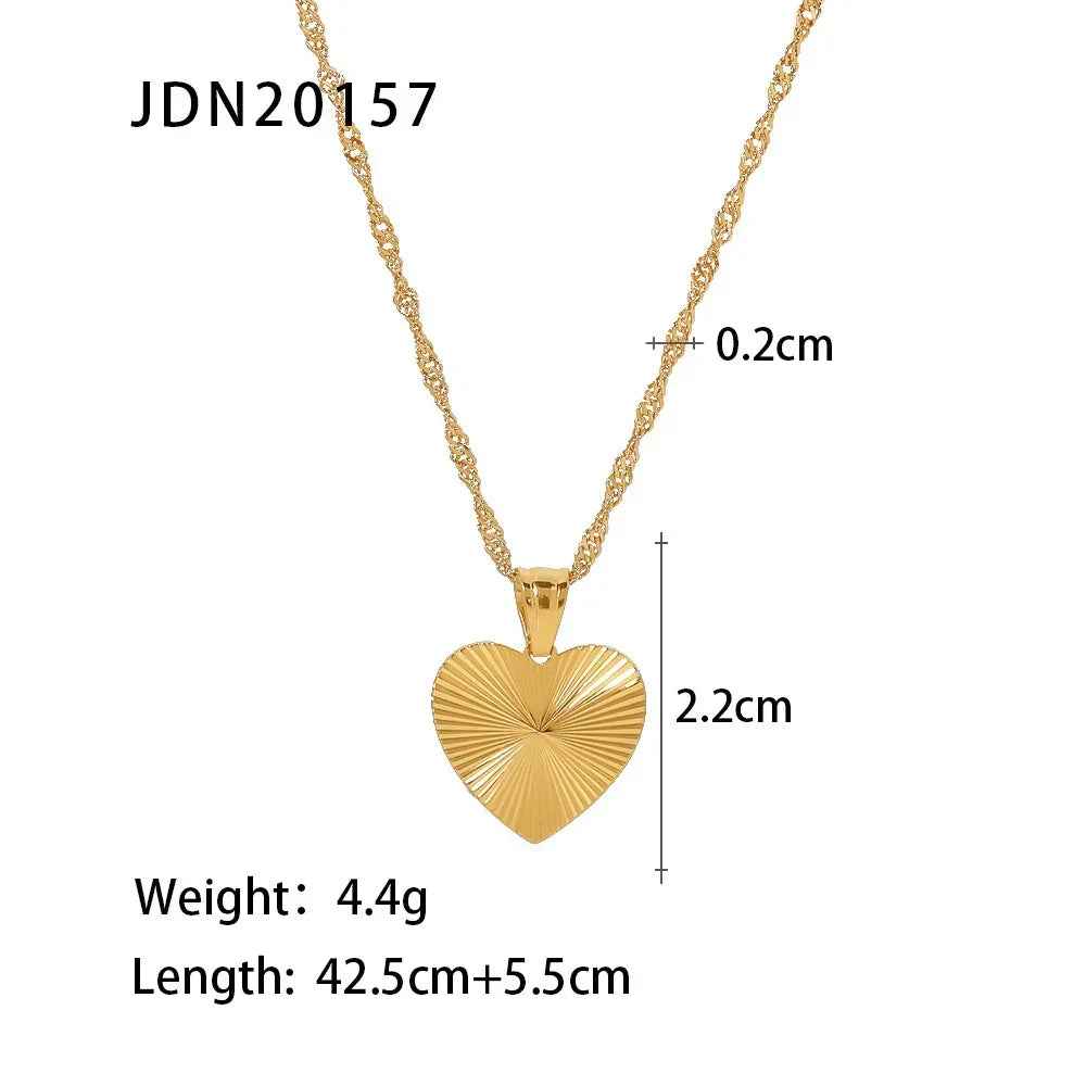 18K Stainless Steel Pendant Necklace - Beauty Accessories