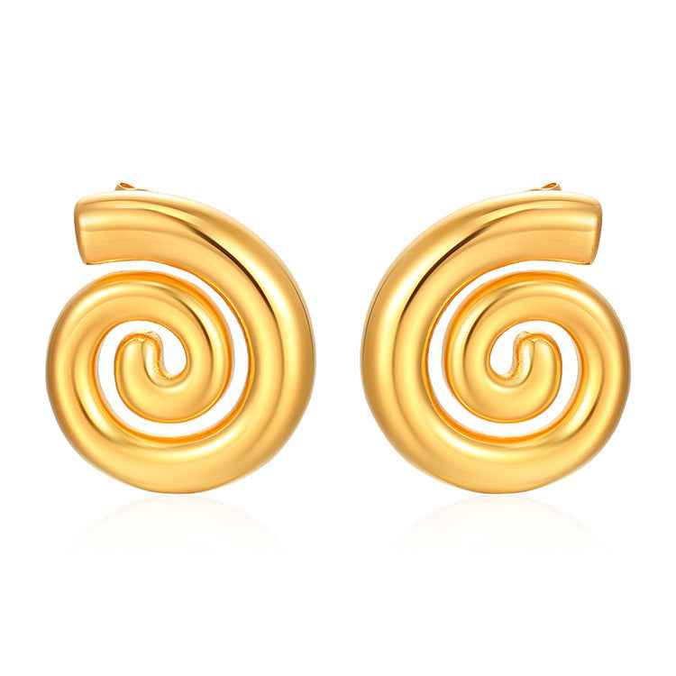 Stainless Steel Rotating Thread Earrings