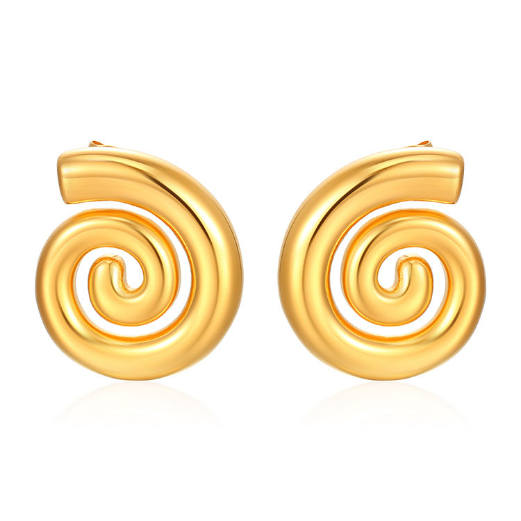 Stainless Steel Rotating Thread Earrings - Beauty Accessories