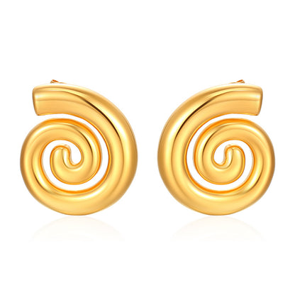 Stainless Steel Rotating Thread Earrings - Beauty Accessories