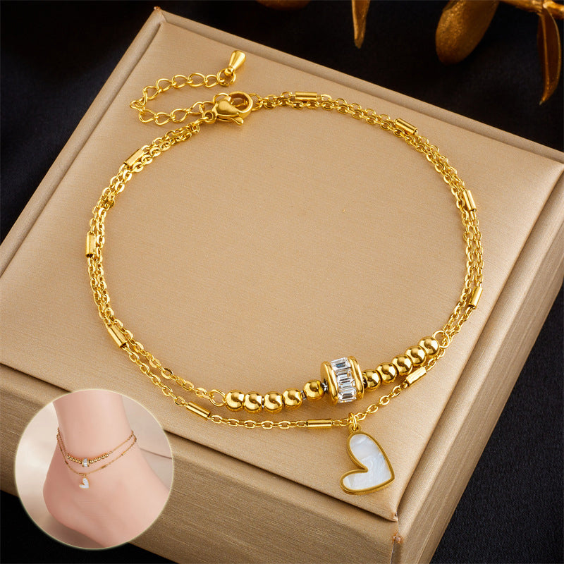 Fashion Jewelry Boho Classic Love Heart Ankle Chain - Beauty Accessories